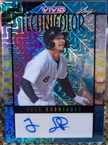 JOSE RODRIGUEZ 2023 Leaf Vivid Technicolor RC AUTO BLUE MOJO SP 1/1 White Sox of