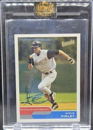 STEVE FINLEY 2022 Topps Archives 2004 Bazooka Mini AUTO SP #1/1 Diamondbacks of