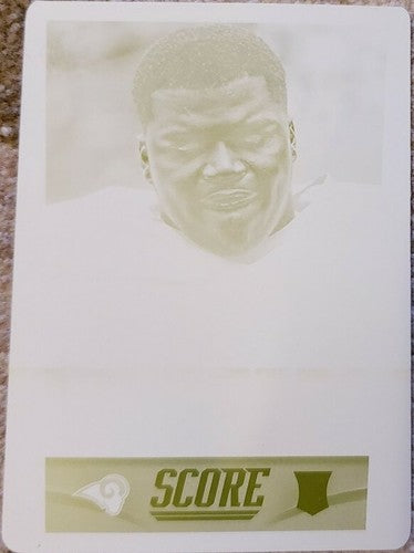 GREG ROBINSON 2014 Panini Score Rookies PRINTING PLATE SP #1/1 of 1 Rams Auburn