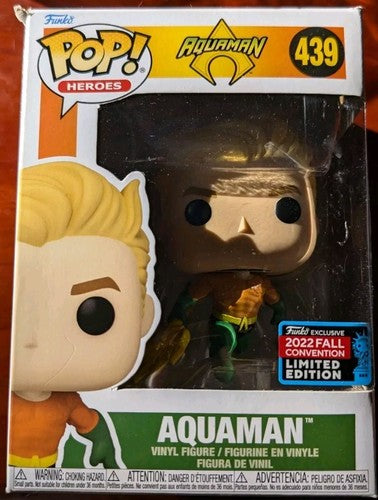 AQUAMAN Funko POP! Heroes #439 2022 Fall Convention Limited Edition DC Comics