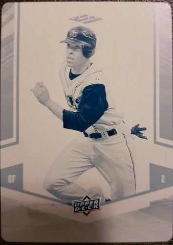 B. J. MELVIN UPTON JR 2008 Upper Deck UD Spectrum PRINTING PLATE #1/1 TB Rays BJ