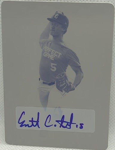 EVERETT HURST 2016 Leaf Perfect Game RC AUTO PRINTING PLATE SP #1/1 FIU Panthers