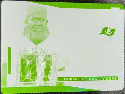 ANTHONY JOHNSON 2019 Panini Unparalleled RC PRINTING PLATE 1/1 Buccaneers One of
