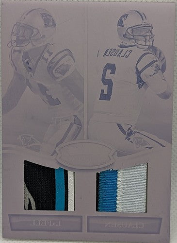 Jimmy CLAUSEN Brandon LaFELL 2010 Bowman Sterling LOGO PATCH PRINTING PLATE #1/1