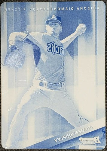 BRADEN SHIPLEY 2015 Topps Bowmans Best of RC PRINTING PLATE SP #1/1 Diamondbacks