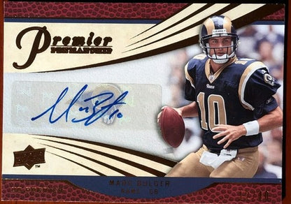 MARC BULGER 2008 UD Premier Football Penmanship AUTO #/40 St. Louis Rams Ravens