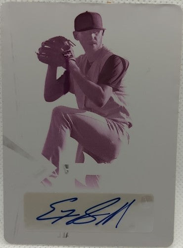 ETHAN SMALL 2021 Leaf Flash RC AUTO PRINTING PLATE #1/1 Milwaukee Brewers One of