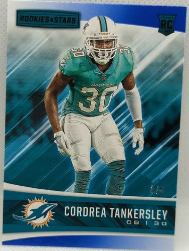 CORDREA TANKERSLEY 2017 Panini Rookies & Stars RC BLACK SP #3/5 Dolphins #226
