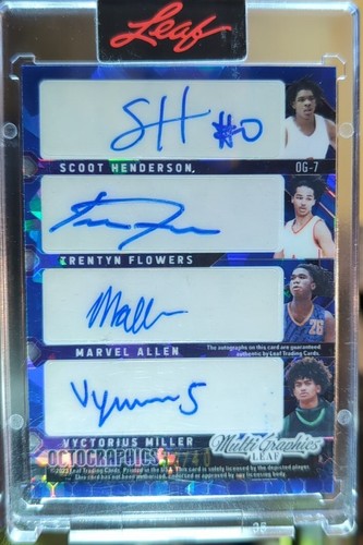 Scoot HENDERSON Dylan HARPER PETTIFORD + 2022-23 Leaf Multigraphics Octo 8 AUTO