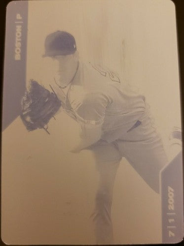 NICK HAGADONE 2008 Just Minors Rookie Press PRINTING PLATE SP #1/1 of 1 Red Sox