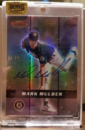 MARK MULDER 2016 Topps Archives 2000 Bowman's Best Rookie AUTO Buy Back #/68 A's
