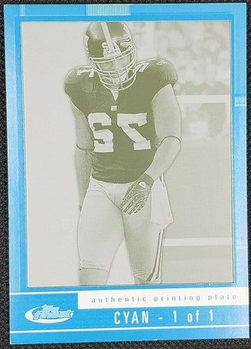 OSI UMENYIORA 2008 Topps Finest PRINTING PLATE SP #1/1 NY Giants Falcons One of