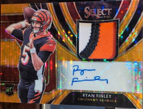 RYAN FINLEY 2019 Panini Select DUAL AUTO Jersey PATCH Orange FOTL #01/23 Bengals