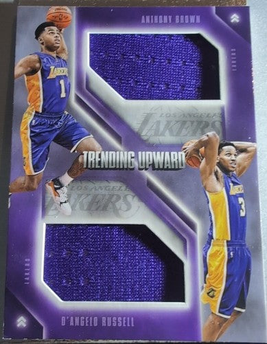 D'Angelo RUSSELL Larry NANCE HUERTAS + 2015-16 Preferred Lakers Jersey BOOKLET #