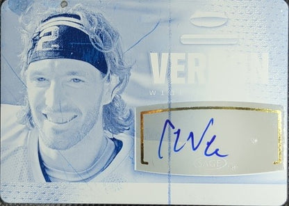 CONNER VERNON 2013 Sage Hit RC AUTO PRINTING PLATE SP #1/1 Raiders Duke One of