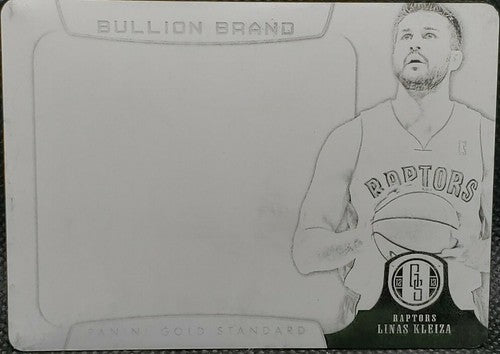 LINAS KLEIZA 2012-13 Panini Gold Standard Brand Tag PRINTING PLATE SP 1/1 One of
