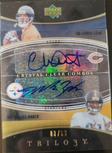 CHRIS LEAK DALLAS BAKER 2007 Upper Deck Trilogy DUAL Rookie AUTO Autograph #/99