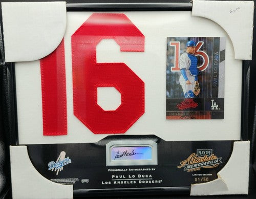 PAUL LO DUCA 2002 Absolute Memorabilia Signing Bonus NUMBER PATCH AUTO SP #01/50