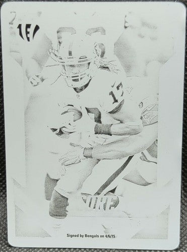 DENARIUS MOORE 2015 Panini Score PRINTING PLATE SP #1/1 Bengals Raiders One of