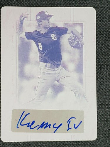 KENNETH LEVARI 2019 Leaf Perfect Game RC Base AUTO PRINTING PLATE SP #1/1 Kenny
