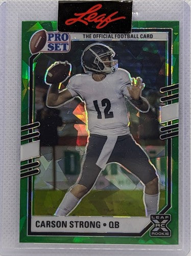 CARSON STRONG 2022 Leaf Pro Set Metal Pre-Production PROOF Green #1/1 Eagles of