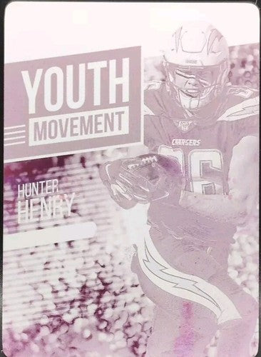 HUNTER HENRY 2020 Panini Prestige Youth Movement PRINTING PLATE SP #1/1 Chargers