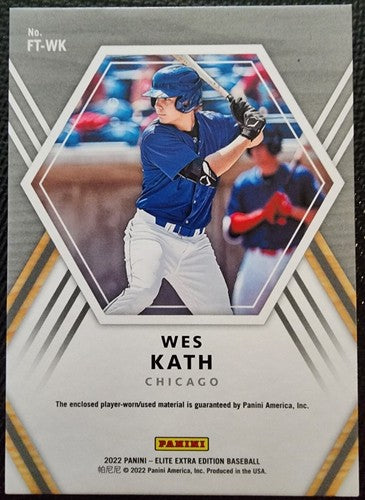 WES KATH 2022 Panini Elite Extra RC Jersey LAUNDRY TAG PATCH Blue #2/3 White Sox