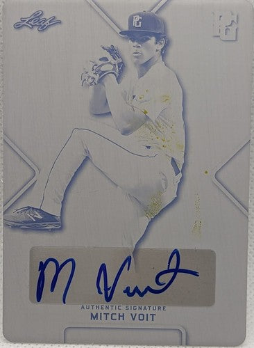 MITCH VOIT 2021 Leaf Perfect Game National Showcase AUTO PRINTING PLATE SP #1/1