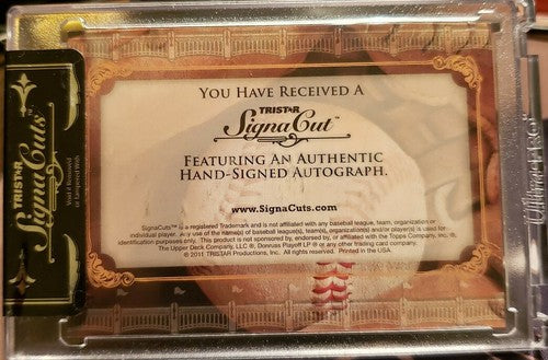 EDUARDO NUNEZ 2011 TriStar SignaCuts Bronx Cut AUTO Autograph SP #02/10 Red Sox
