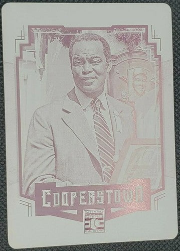 MONTE IRVIN 2015 Panini Cooperstown HOF PRINTING PLATE SP #1/1 New York Giants