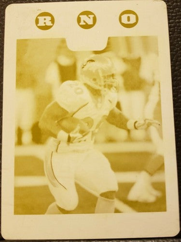 TRAVIS HENRY 2008 Topps NFL Football Yellow PRINTING PLATE SP #1/1 Broncos Bills