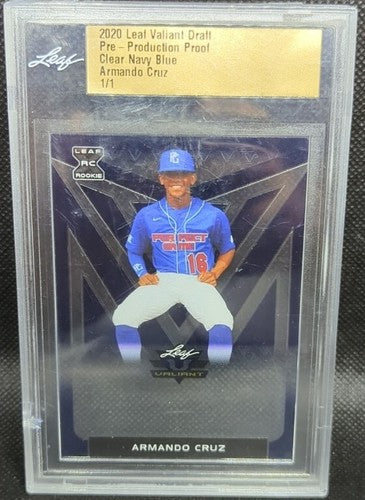 ARMANDO CRUZ 2020 Leaf Valiant RC Blue PRE-PRODUCTION PROOF SP #1/1 Nationals of