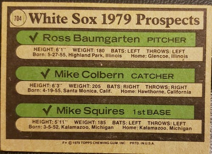 Mike SQUIRES COLBERN Ross BAUMGARTEN 2014 Topps 75th Anniversary Buyback 1979 SP