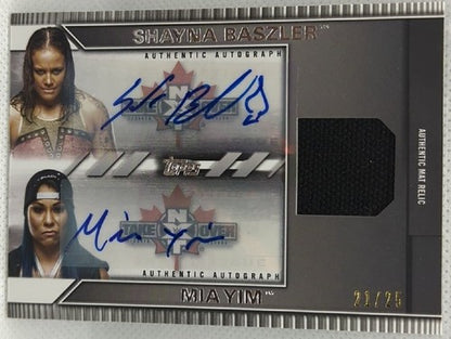 Shayna BASZLER Mia YIM 2021 Topps WWE Undisputed DUAL AUTO MAT Relic #/25 Michin