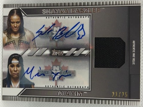 Shayna BASZLER Mia YIM 2021 Topps WWE Undisputed DUAL AUTO MAT Relic #/25 Michin