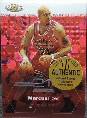 MARCUS FIZER 2002-03 Topps Finest National Sports Convention SP 1/1 Bulls One of