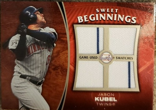 JASON KUBEL 2006 Topps Sweet Spot Update Beginnings QUAD Game Used Jersey Twins