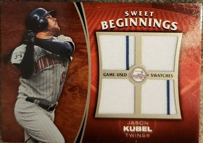 JASON KUBEL 2006 Topps Sweet Spot Update Beginnings QUAD Game Used Jersey Twins