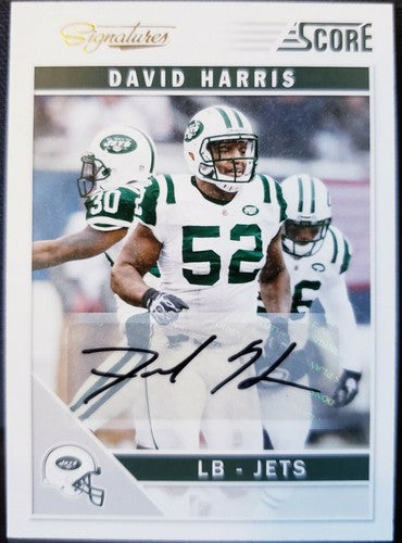 DAVID HARRIS 2011 Panini Score Signatures Football SP AUTO #201 New York NY Jets