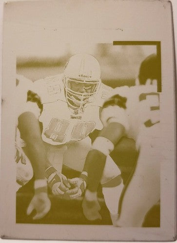 FRANK WYCHECK 2000 Topps Gallery Yellow PRINTING PLATE 1/1 Houston Oilers Titans