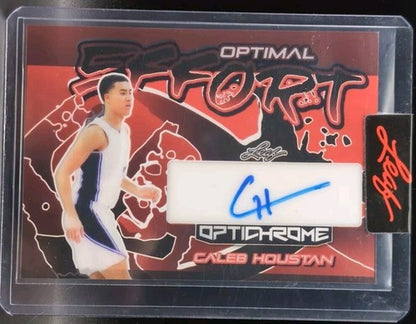CALEB HOUSTAN 2022-23 Leaf Optichrome RC Pre-Production PROOF AUTO SP #1/1 Magic
