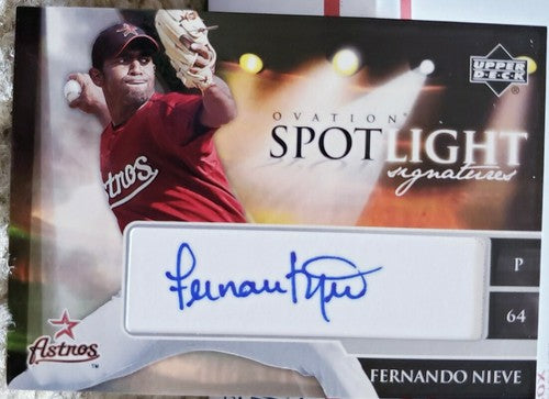 FERNANDO NIEVE 2006 Upper Deck Ovation Spotlight Signatures AUTO Houston Astros
