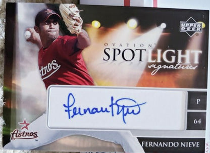 FERNANDO NIEVE 2006 Upper Deck Ovation Spotlight Signatures AUTO Houston Astros