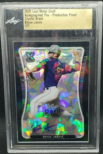 BRYCE JARVIS 2020 Leaft Metal Draft AUTO PRE-PRODUCTION PROOF #1/1 Diamondbacks