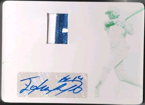 EDWARD OLIVARES 2021 National Treasures RC AUTO PATCH PRINTING PLATE #1/1 Royals