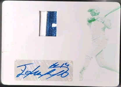 EDWARD OLIVARES 2021 National Treasures RC AUTO PATCH PRINTING PLATE #1/1 Royals