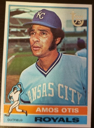 AMOS OTIS 2014 Topps 75th Anniversary Silver Stamped 1976 BUYBACK #510 Royals SP