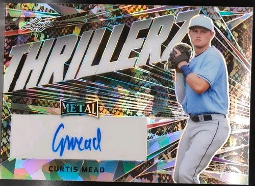 CURTIS MEAD 2022 Leaf Metal Thrillerz AUTO PROOF Snakeskin Cracked Ice #1/1 Rays