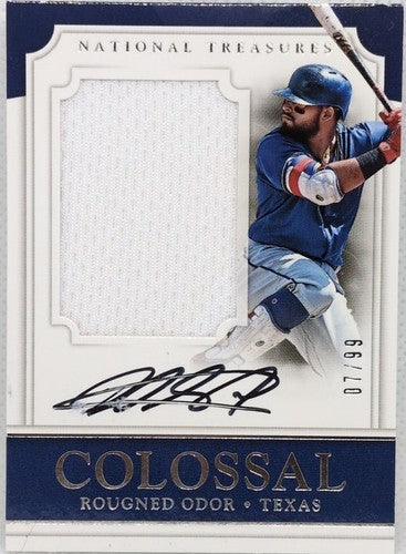 ROUGNED ODOR 2017 Panini National Treasures DUAL AUTO JUMBO JERSEY #/99 Rangers