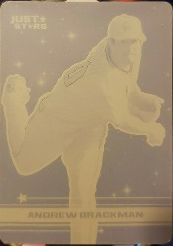 ANDREW BRACKMAN 2008 Just Minors Stars PRINTING PLATE #1/1 of 1 New York Yankees